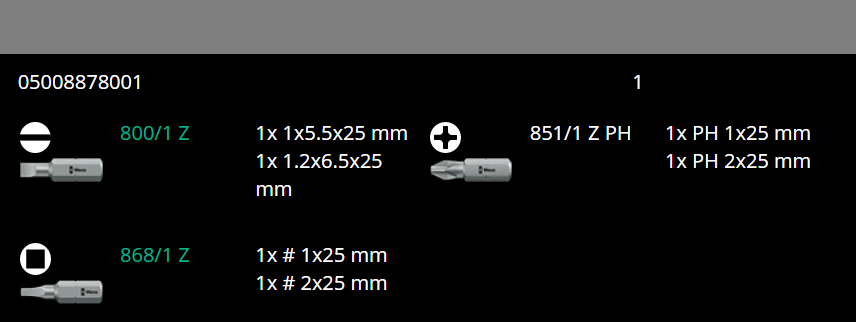 Wera Kraftform Kompakt Stubby Magazine 5 Screwdriver Set