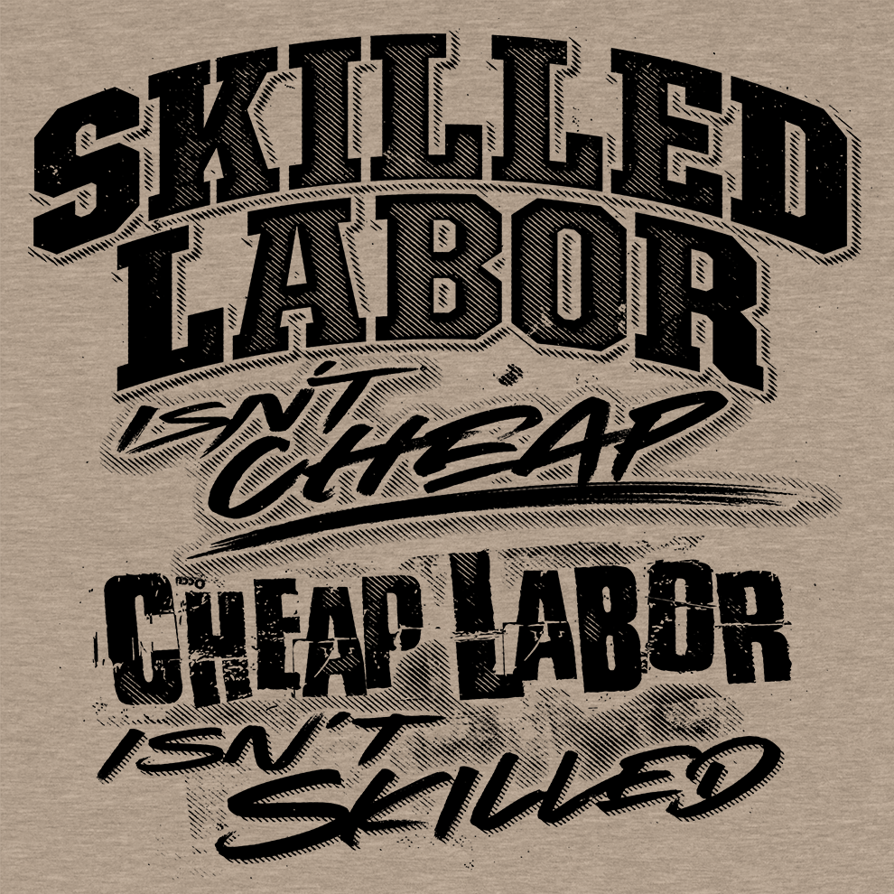 Skilled Labor - Safety Yellow T-Shirt