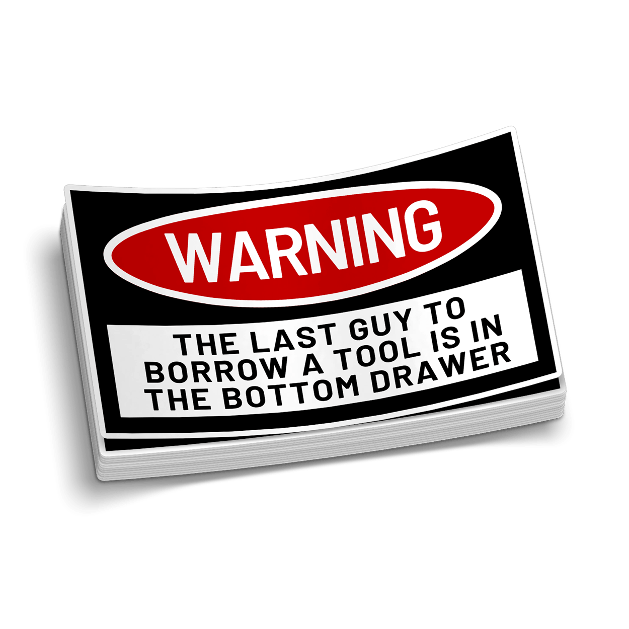 Tool Box Warning Decal
