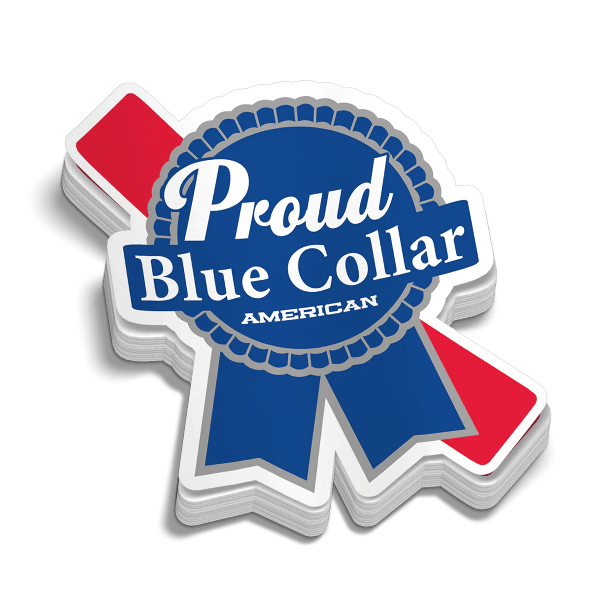 Proud Blue Collar Hard Hat Decal