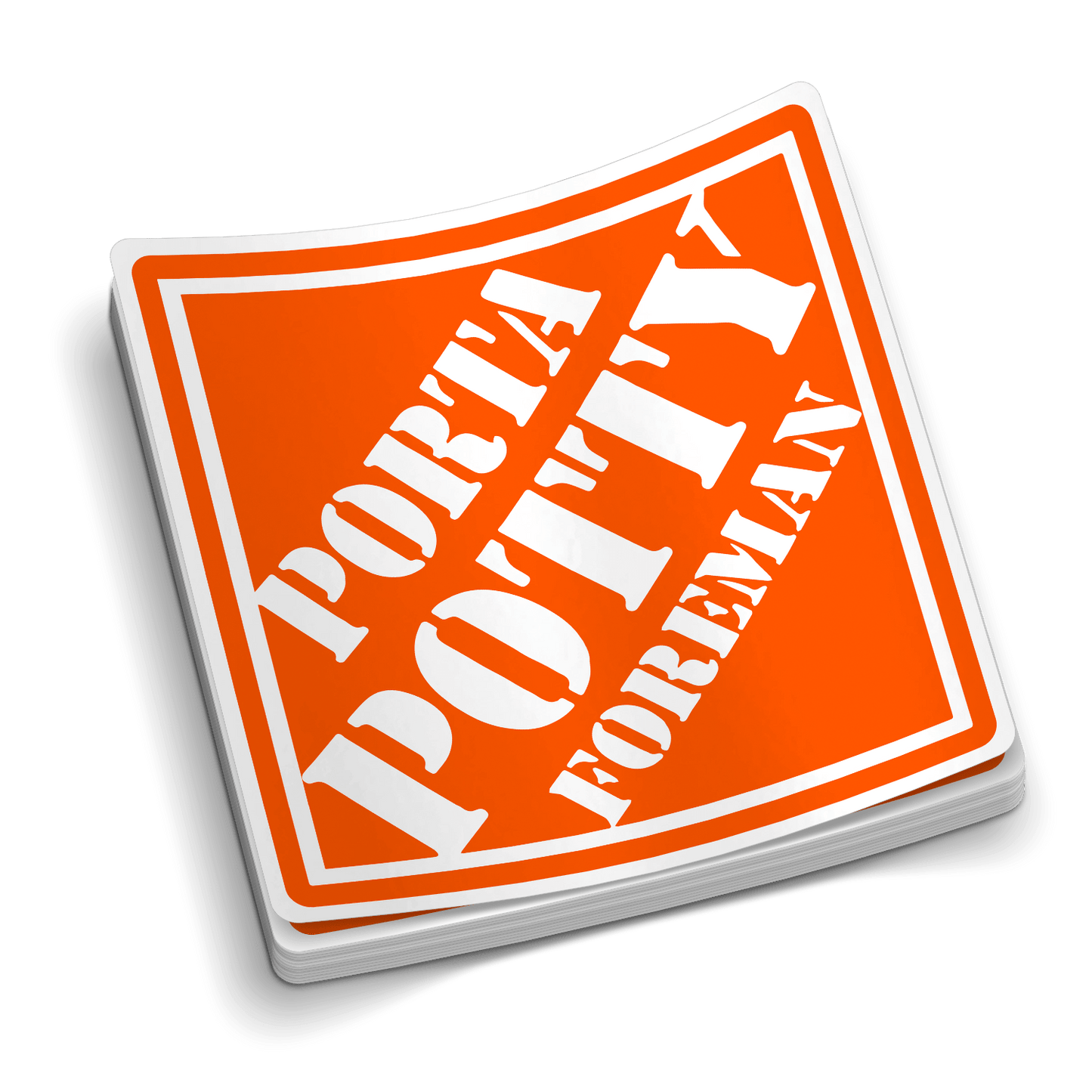 Porta Potty Foreman - Hard Hat Decal
