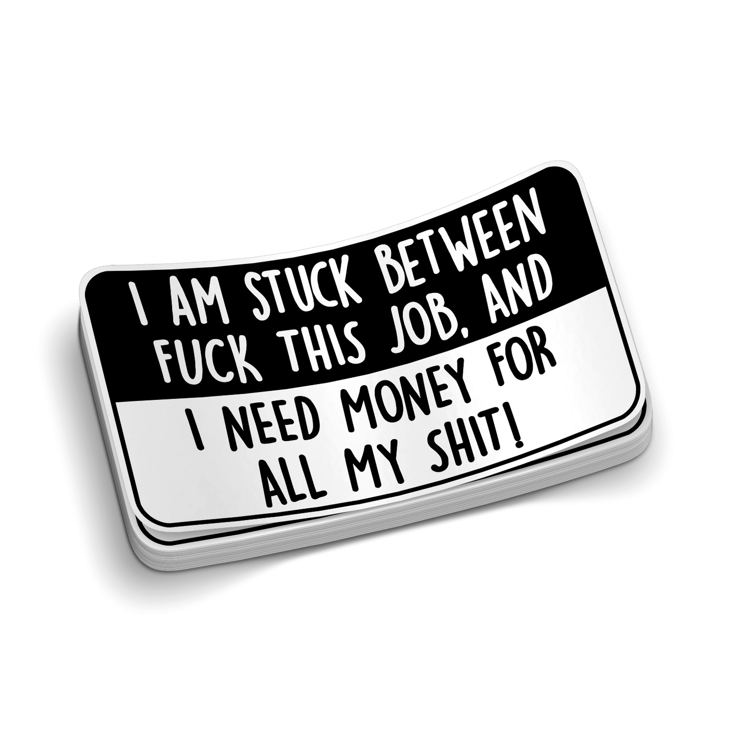 Stuck Between - Hard Hat Decal