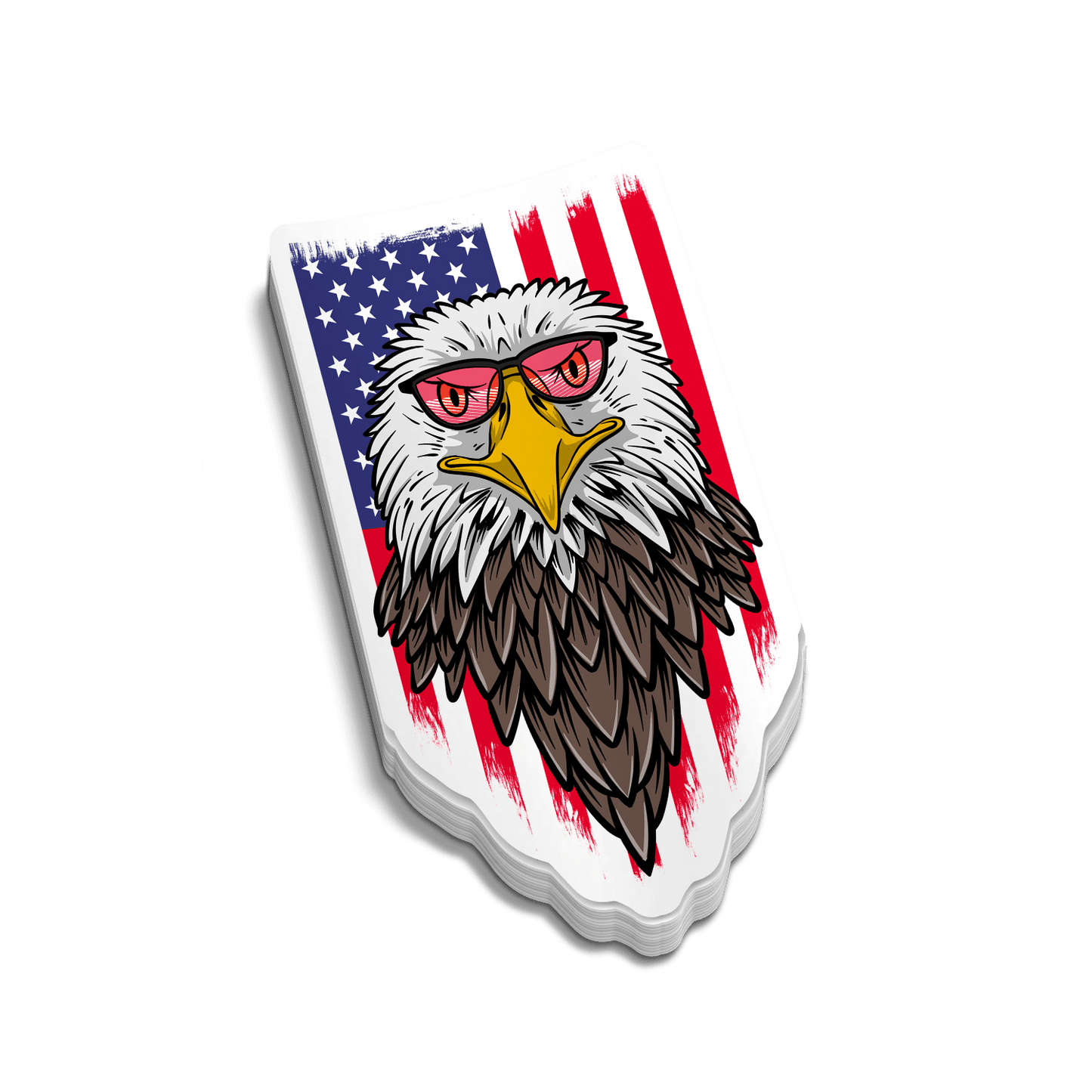 Patriotic Eagle - Hard Hat Decal