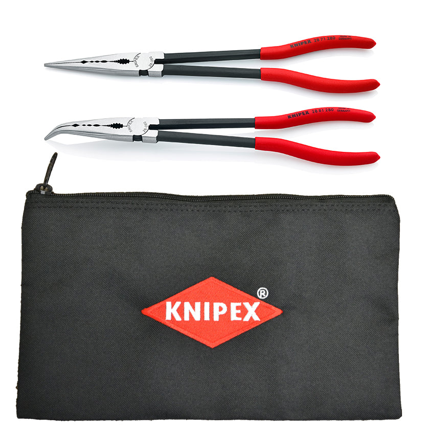 Knipex Extra Long Needle Nose Pliers Set With Pouch 2 Piece 9K