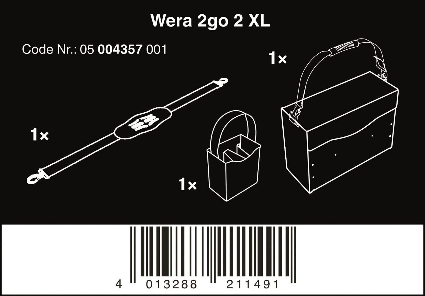 Wera 2go 2XL Tool Container 2 Pieces