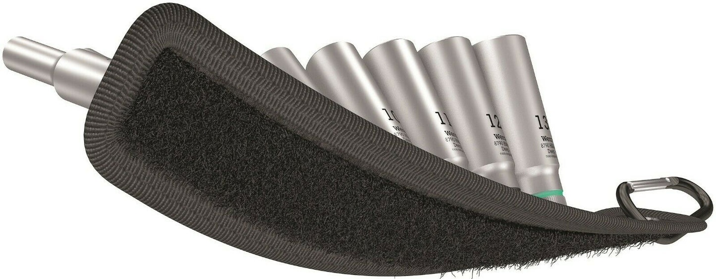 Wera 8790 HMA Belt A Deep 1 Socket Set 1/4" Drive Metric 9 Pieces