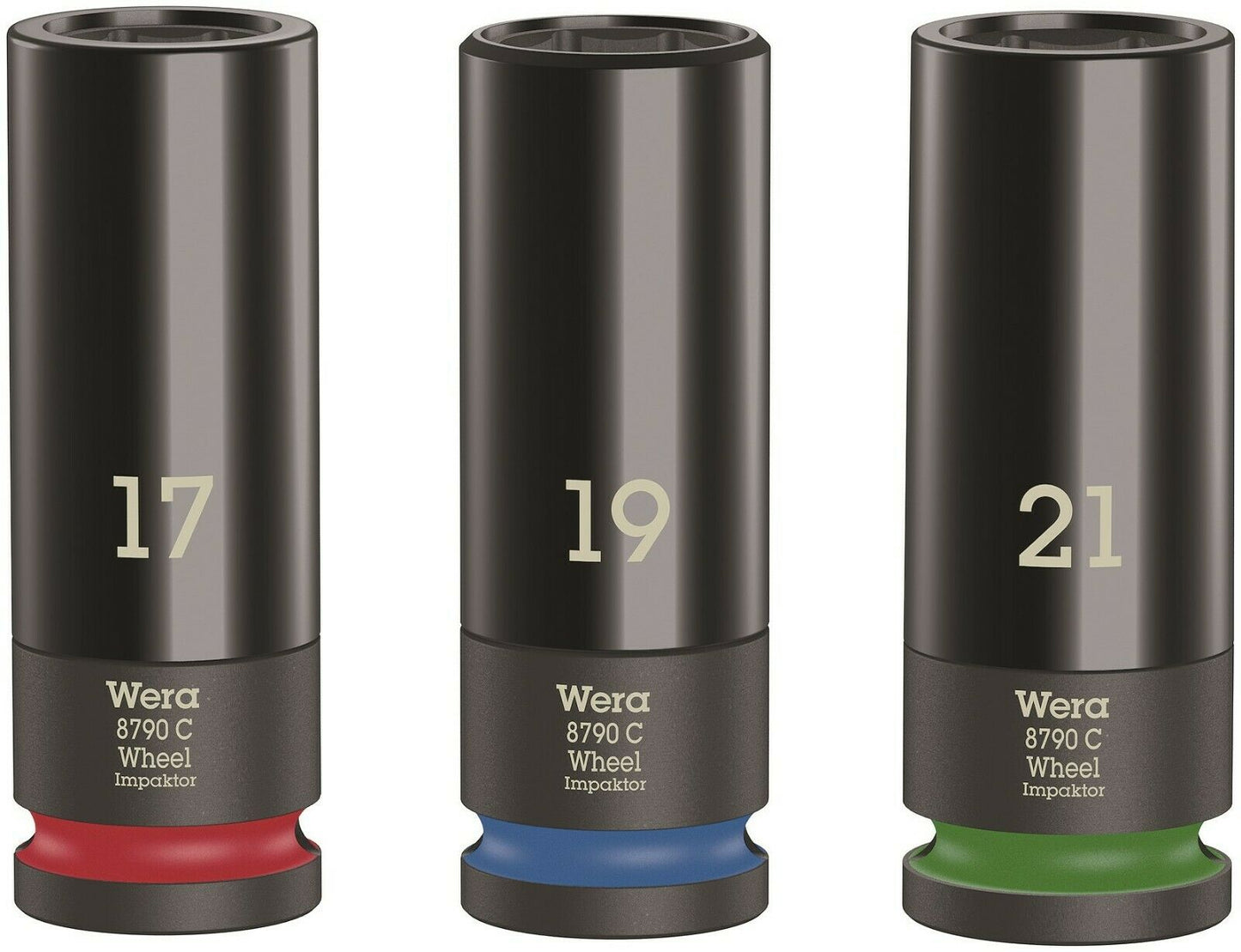 Wera 8790 Wheel Impaktor C Set 1 Socket Set 3 Piece 1/2" Drive