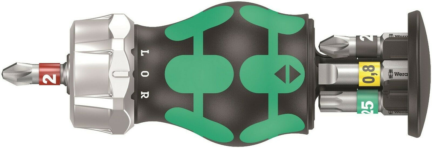 Wera Kraftform Kompakt Stubby Magazine RA 2 Screwdriver Set 6 Pieces