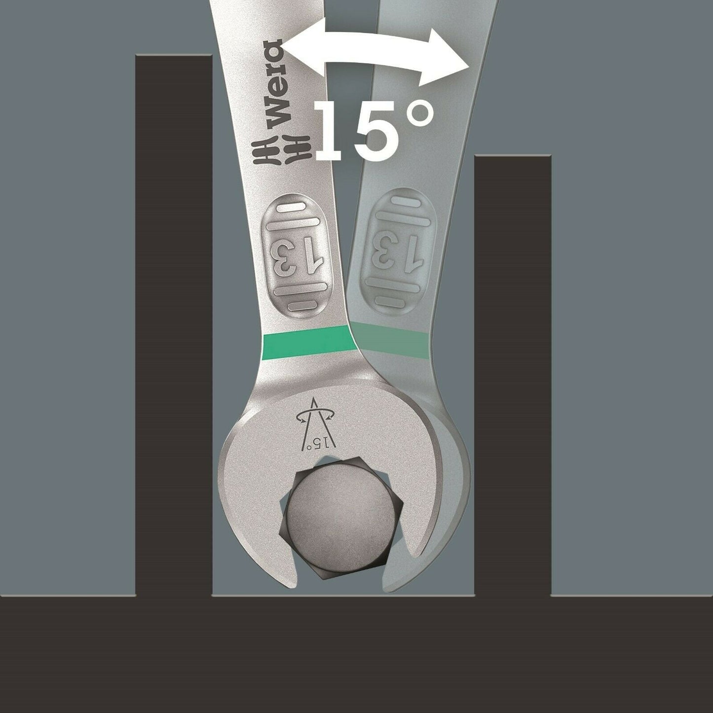 Wera 6003 Joker Combination Wrench Set 5 Piece Metric