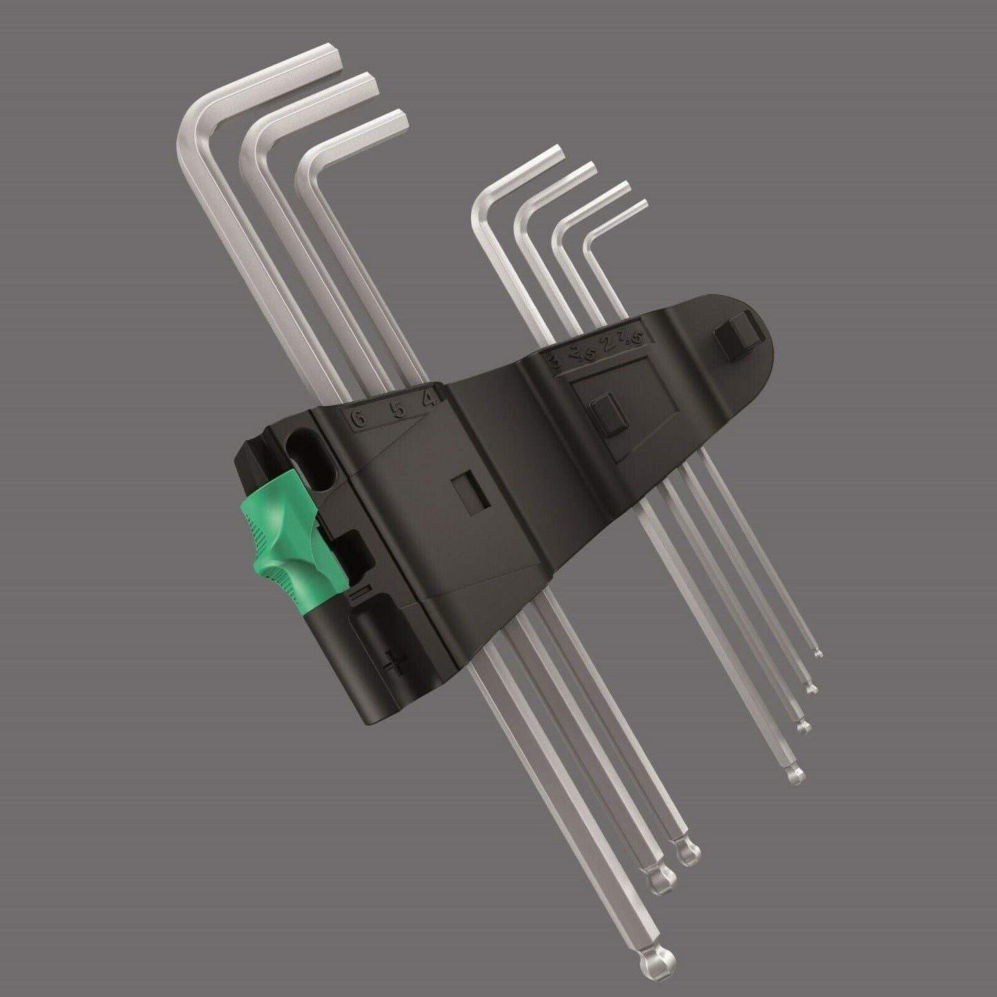 Wera 950/7 Hex-Plus 1 L-Key Set Chrome Plated Metric 7 Pieces