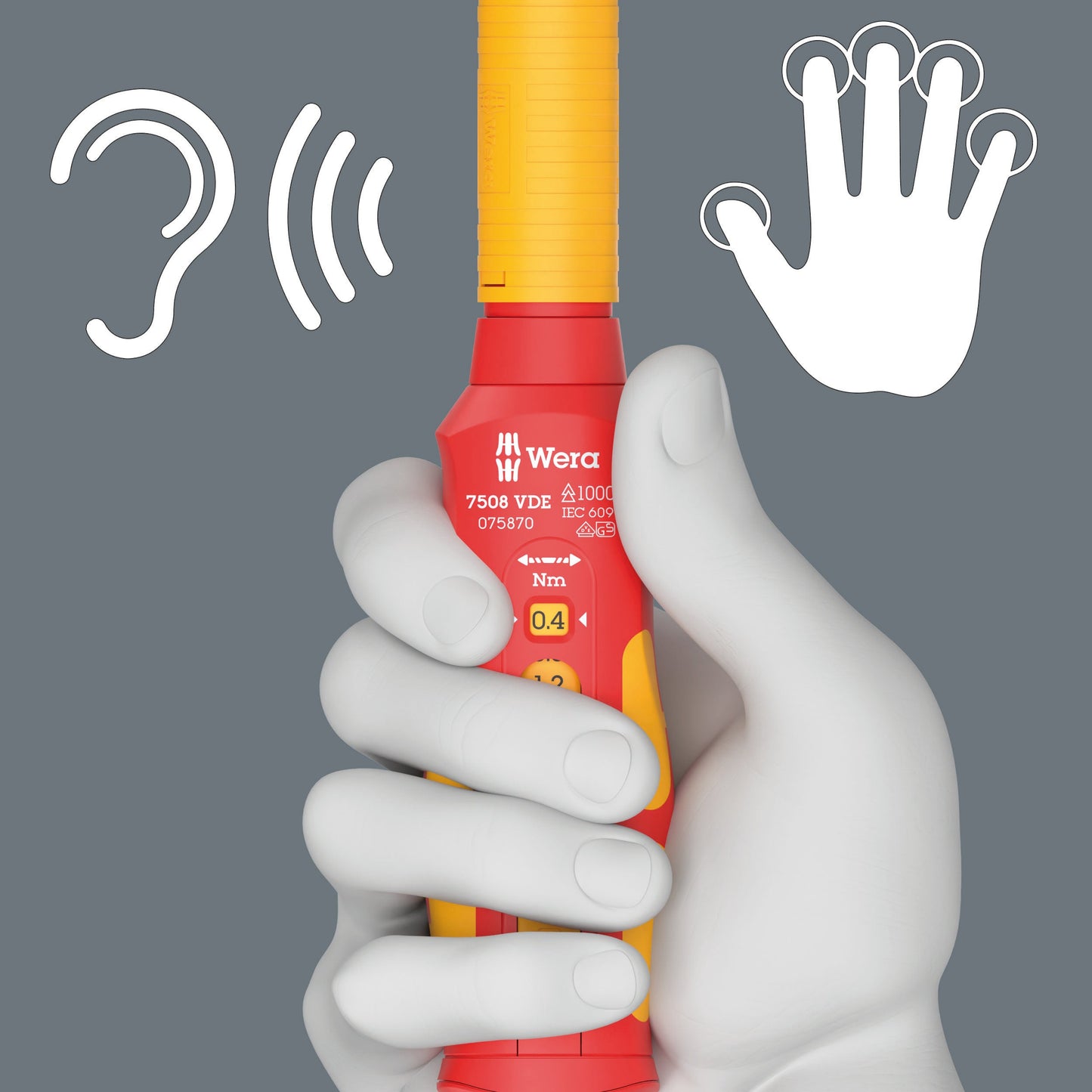 Wera 7508 VDE Kraftform Safe-Torque Speed Torque Screwdriver 0.4-2.0 Nm