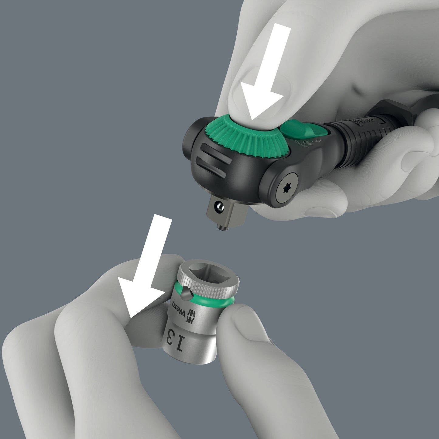 Wera 8000 C Black Edition Zyklop Speed Ratchet Wrench 1/2" Drive