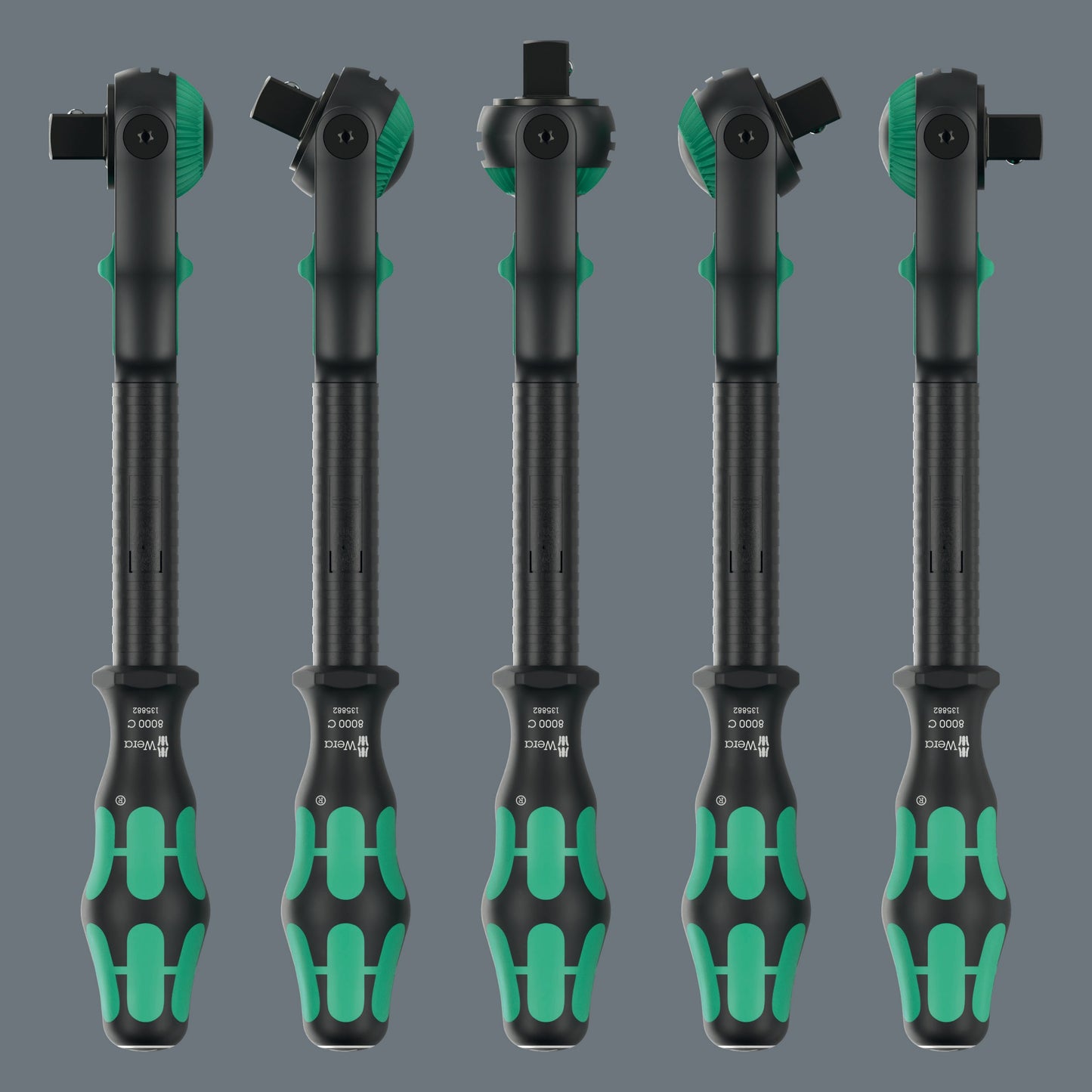 Wera 8000 C Black Edition Zyklop Speed Ratchet Wrench 1/2" Drive