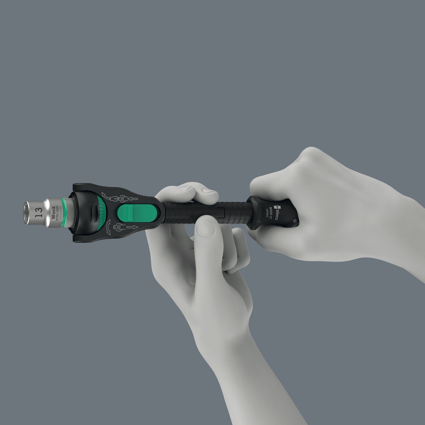 Wera 8000 C Black Edition Zyklop Speed Ratchet Wrench 1/2" Drive