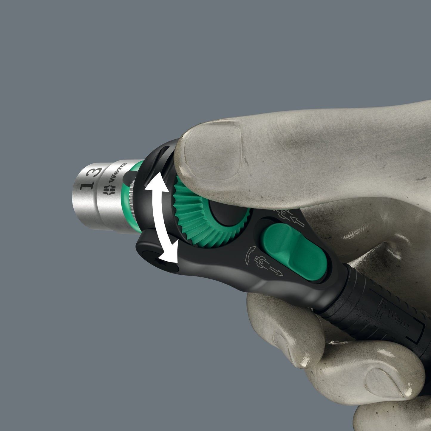 Wera 8000 C Black Edition Zyklop Speed Ratchet Wrench 1/2" Drive