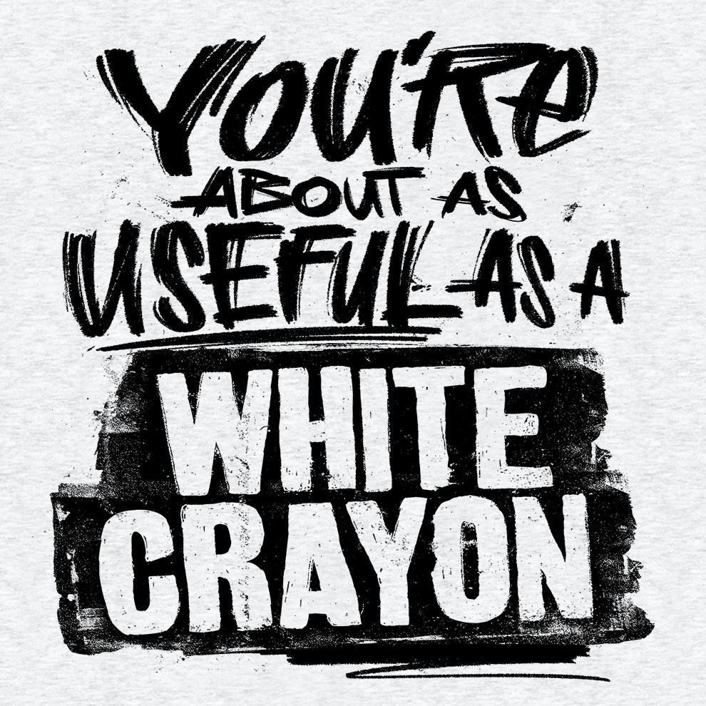 White Crayon - Safety Yellow T-Shirt