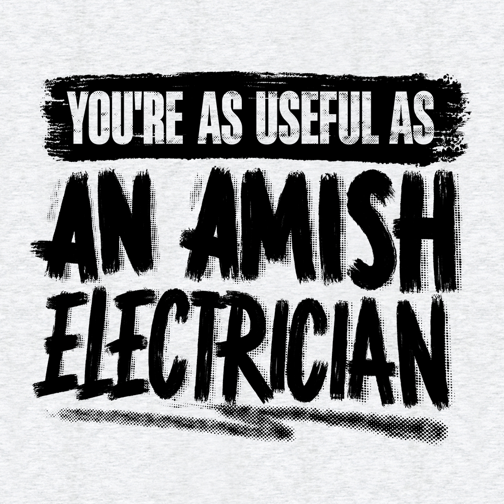 Amish Electrician - Safety Yellow Hi-Vis T-Shirt