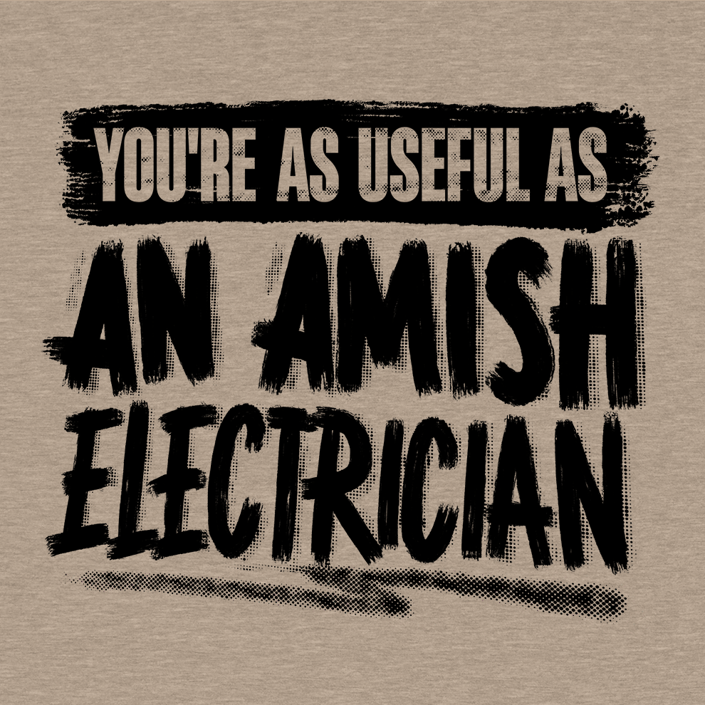 Amish Electrician - Safety Yellow Hi-Vis T-Shirt