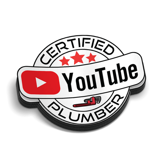 YT Plumber Hard Hat Decal