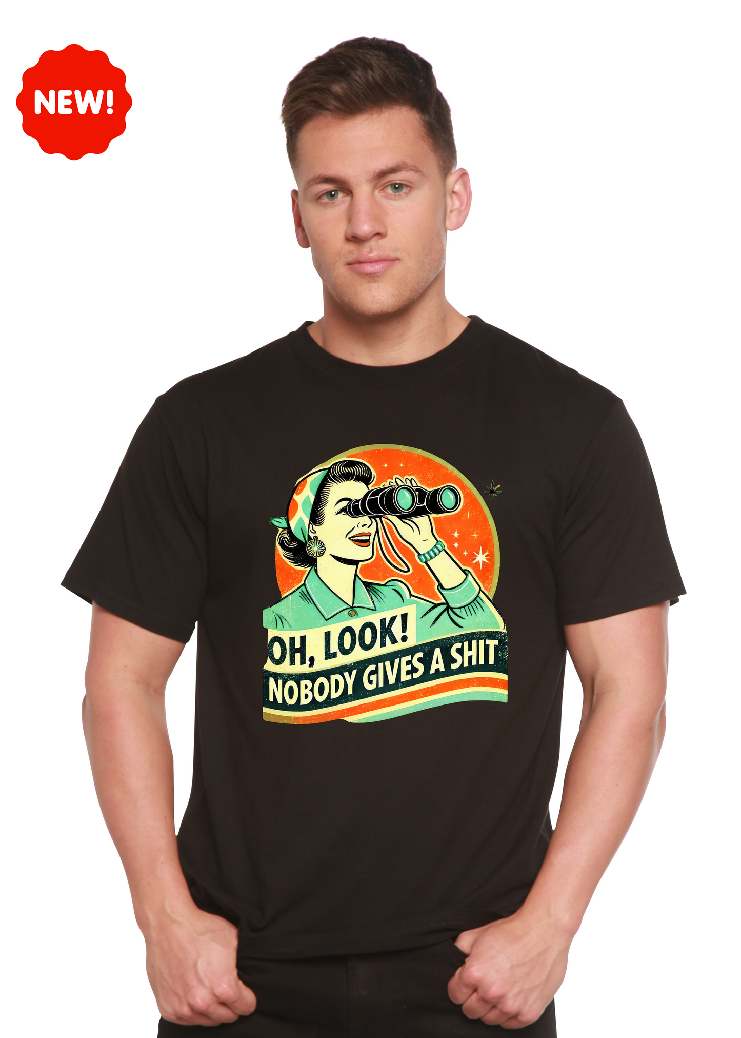 Funny Retro Woman Unisex Bamboo/Cotton Graphic T-Shirt