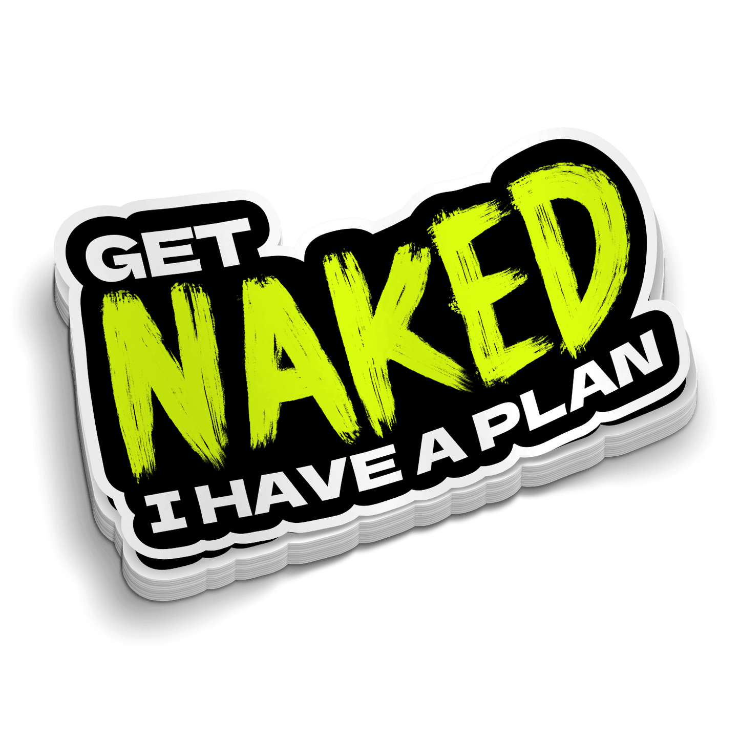 Get Naked Hard Hat Sticker