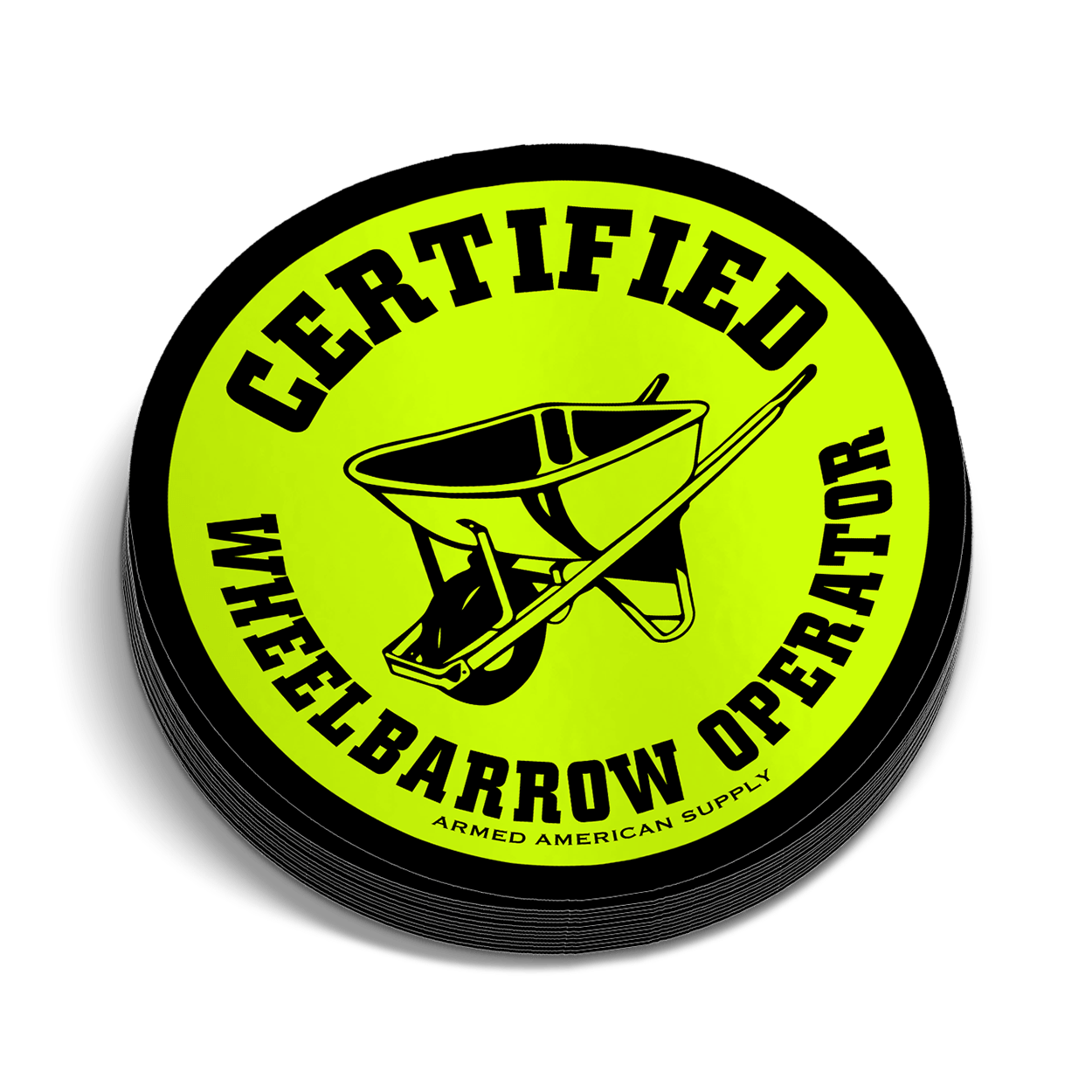 Wheelbarrow Operator Hard Hat Decal