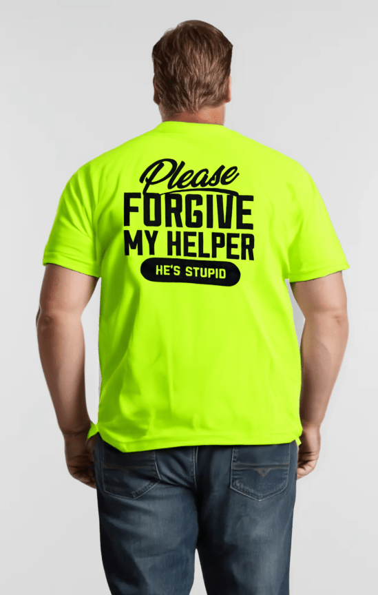 My Helper - Safety Yellow Pocket T-Shirt