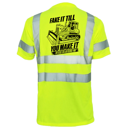 Blue Collar George Fake It - Reflective Safety T-Shirt