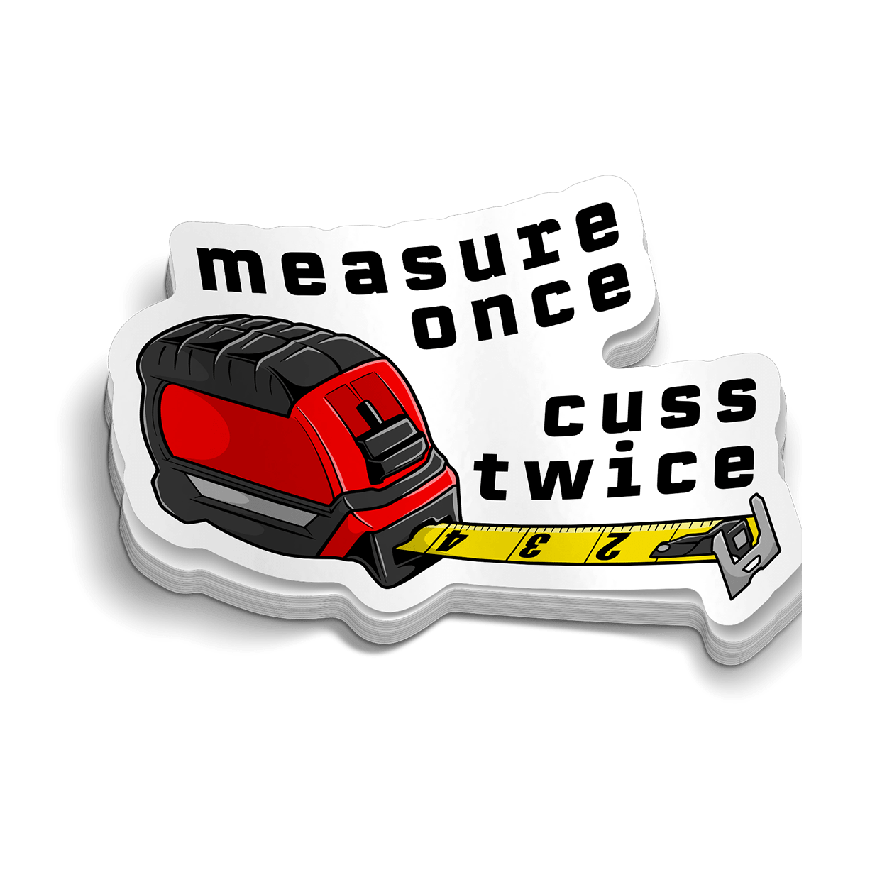 Cuss Twice -  Hard Hat Decal