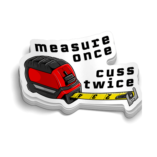 Cuss Twice -  Hard Hat Decal