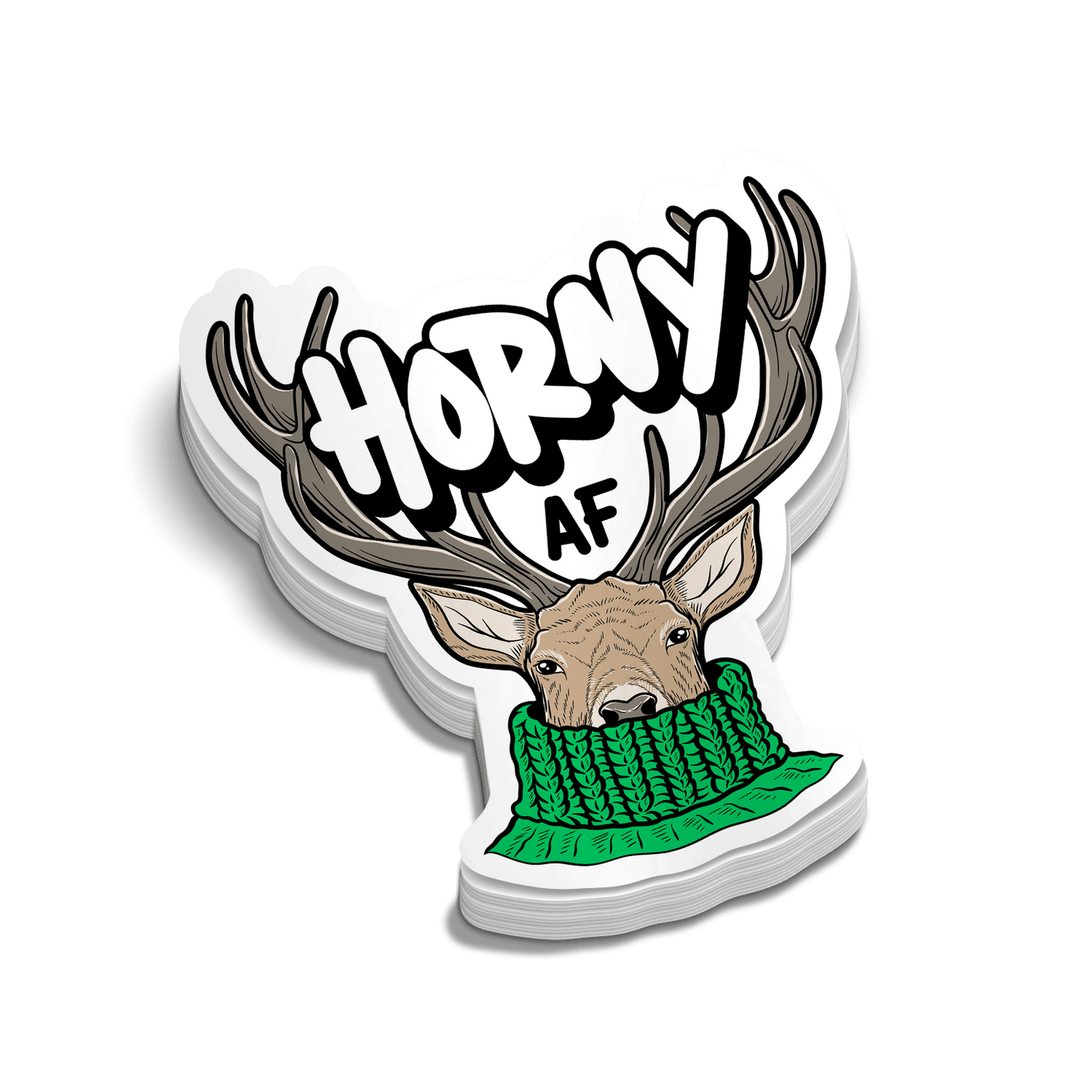 Horny AF - Hard Hat Decal