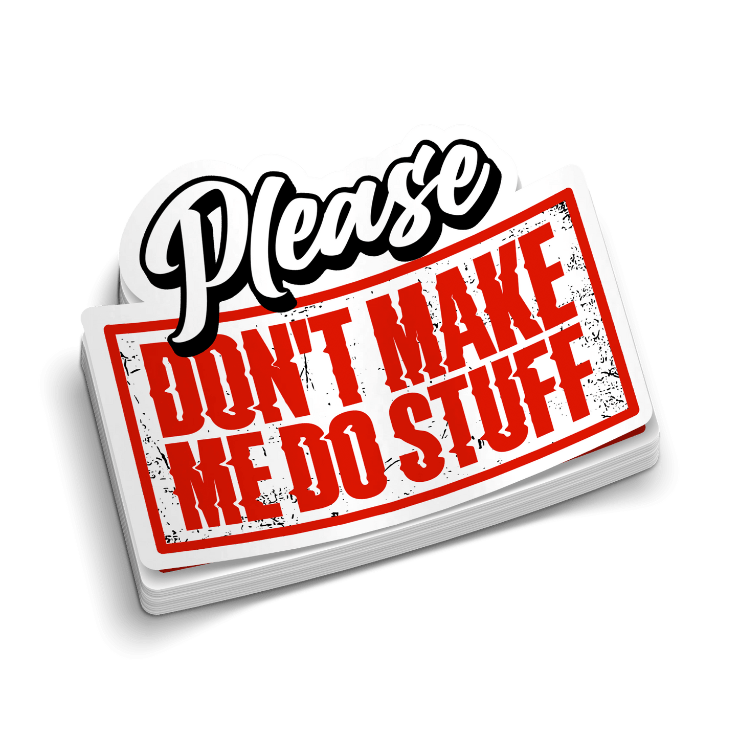 Make Me Do Stuff - Hard Hat Decal