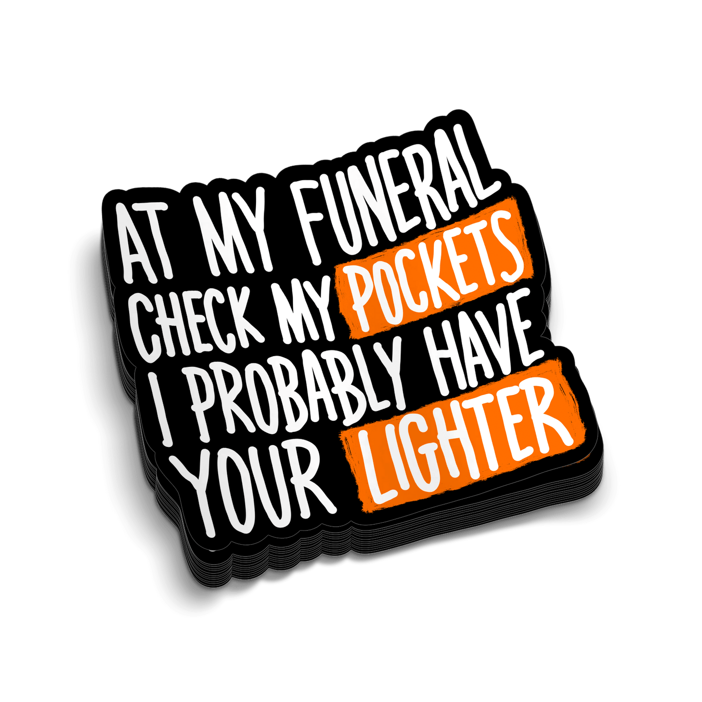 Funeral Lighter - Hard Hat Decal