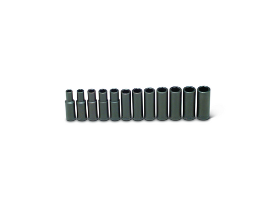 Wright Tool 6 Point Deep Impact Socket Set 12 Piece 1/2" Drive Metric