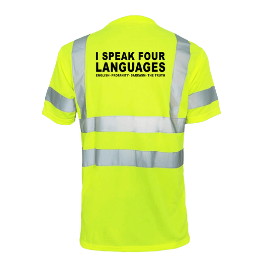 Four Languages - Reflective Safety T-Shirt