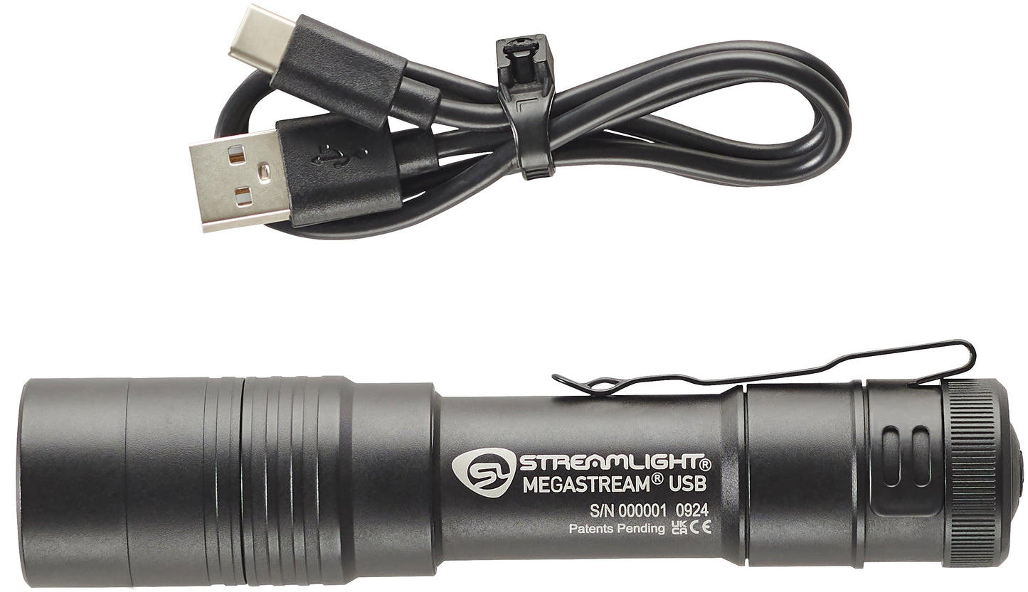Streamlight MegaStream® Rechargeable USB LED Flashlight Black
