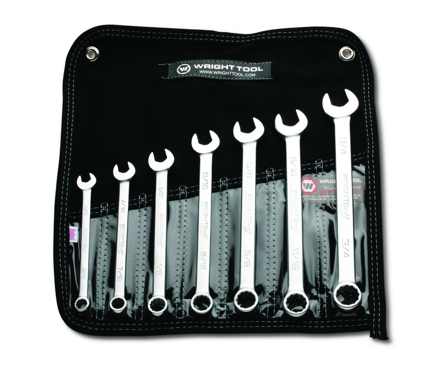 Wright Tool WRIGHTGRIP® 2.0 12 Point Combination Wrench Set 7 Piece SAE
