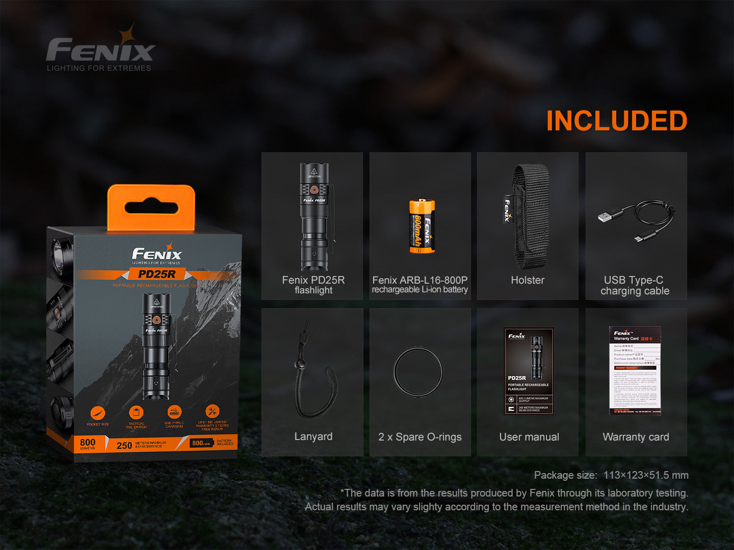 Fenix PD25R Rechargeable LED Flashlight