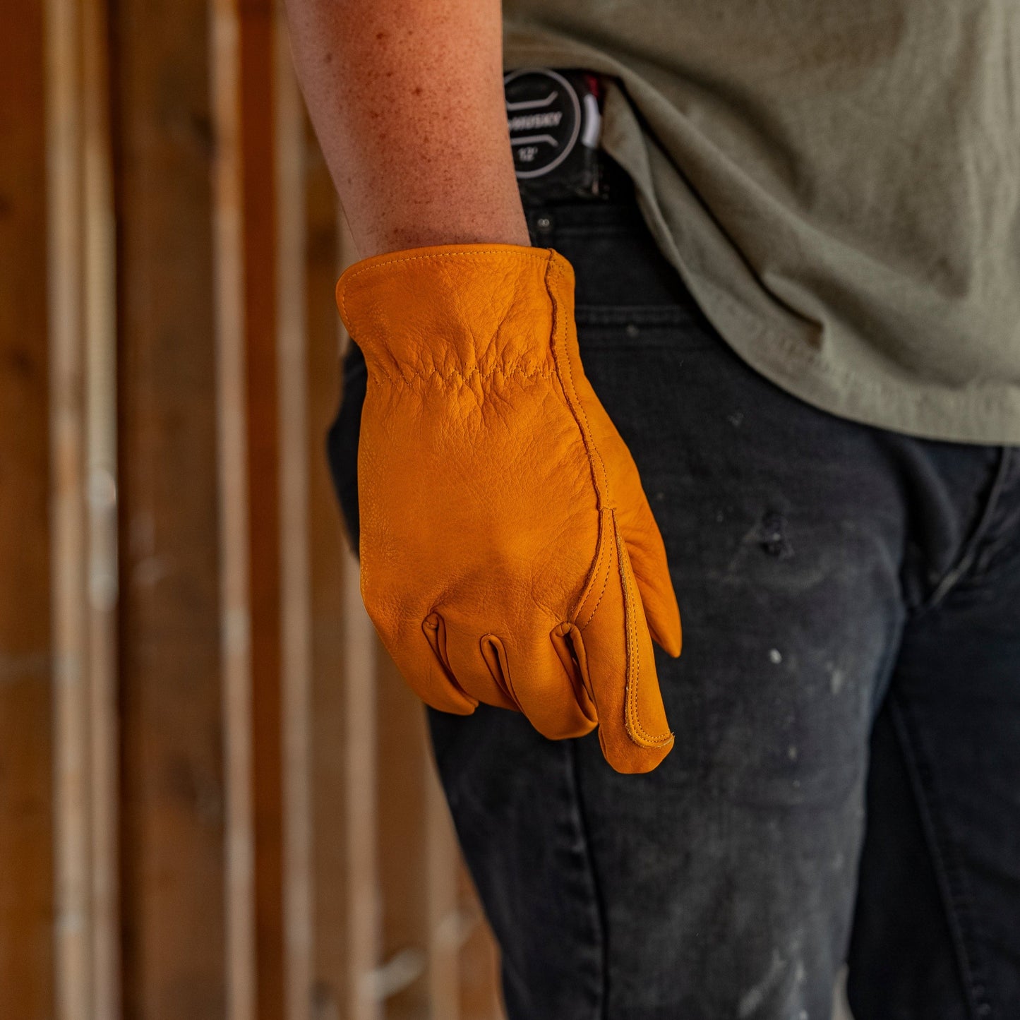 Advanced Gloves Premium Leather Driver Gloves with Double Palm Patch	S-413P