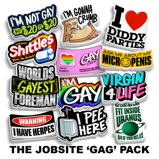 The Jobsite 'GAG' Sticker Pack