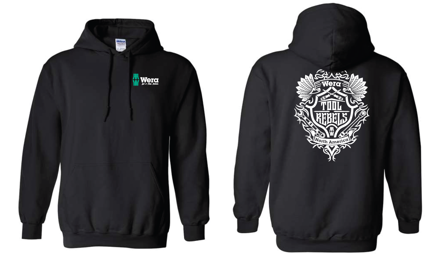 Wera Be A Tool Rebel Hoodie Black Large