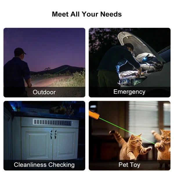 OLIGHT Arkfeld Pro Flat EDC Flashlight with LED Light UV and Laser - Black