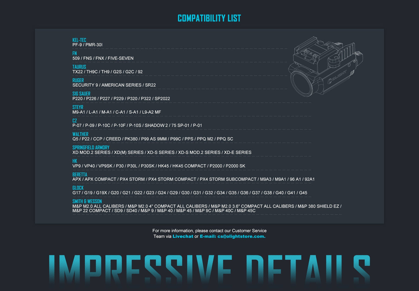 OLIGHT Baldr S Rail Mounted Light 800 Lumens