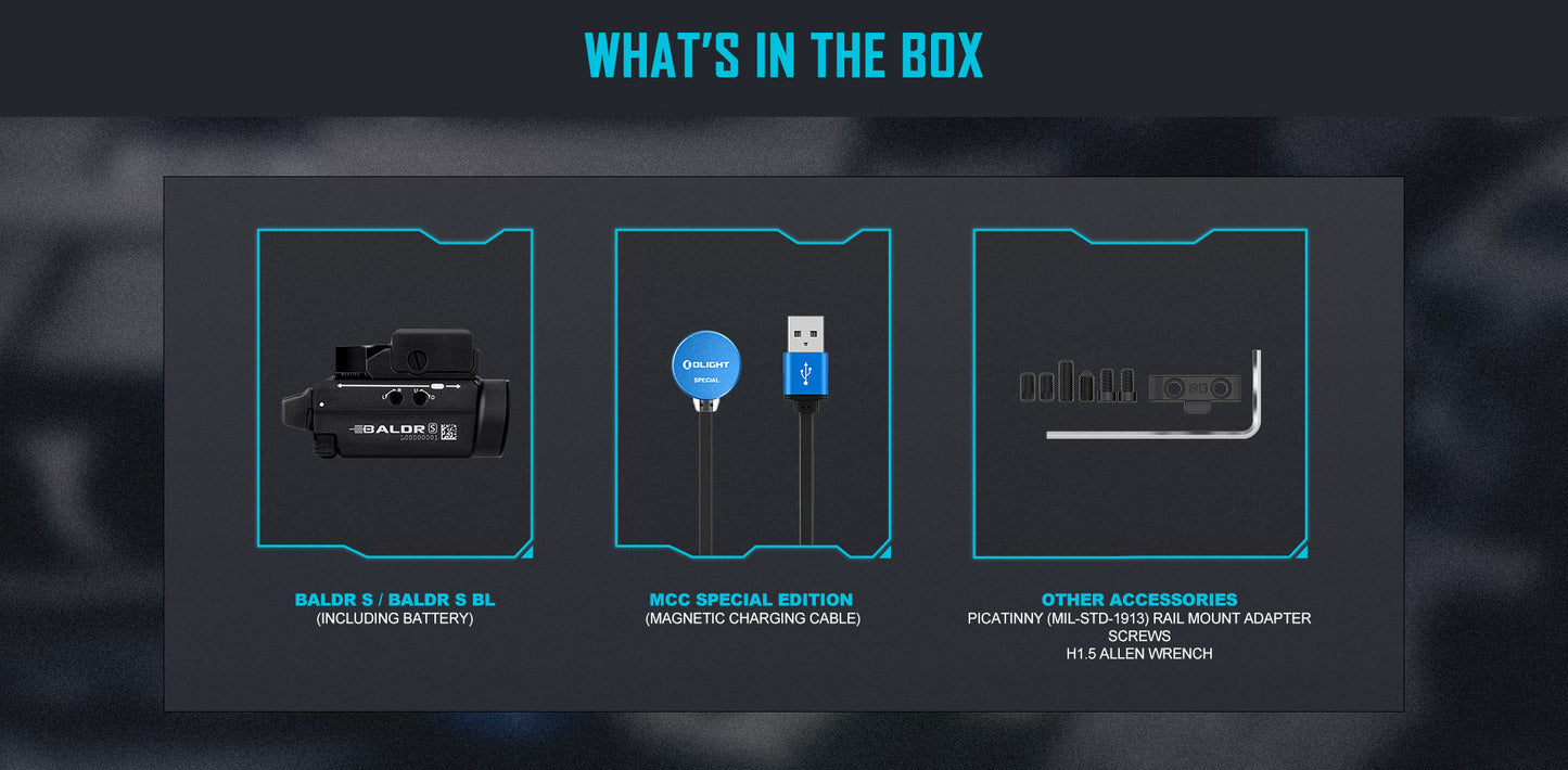 OLIGHT Baldr S Rail Mounted Light 800 Lumens