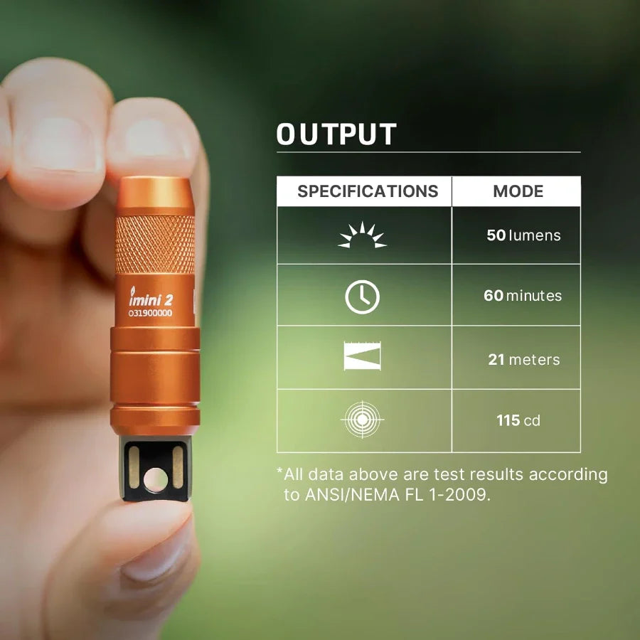 OLIGHT imini 2 Rechargeable Mini Flashlight - Orange