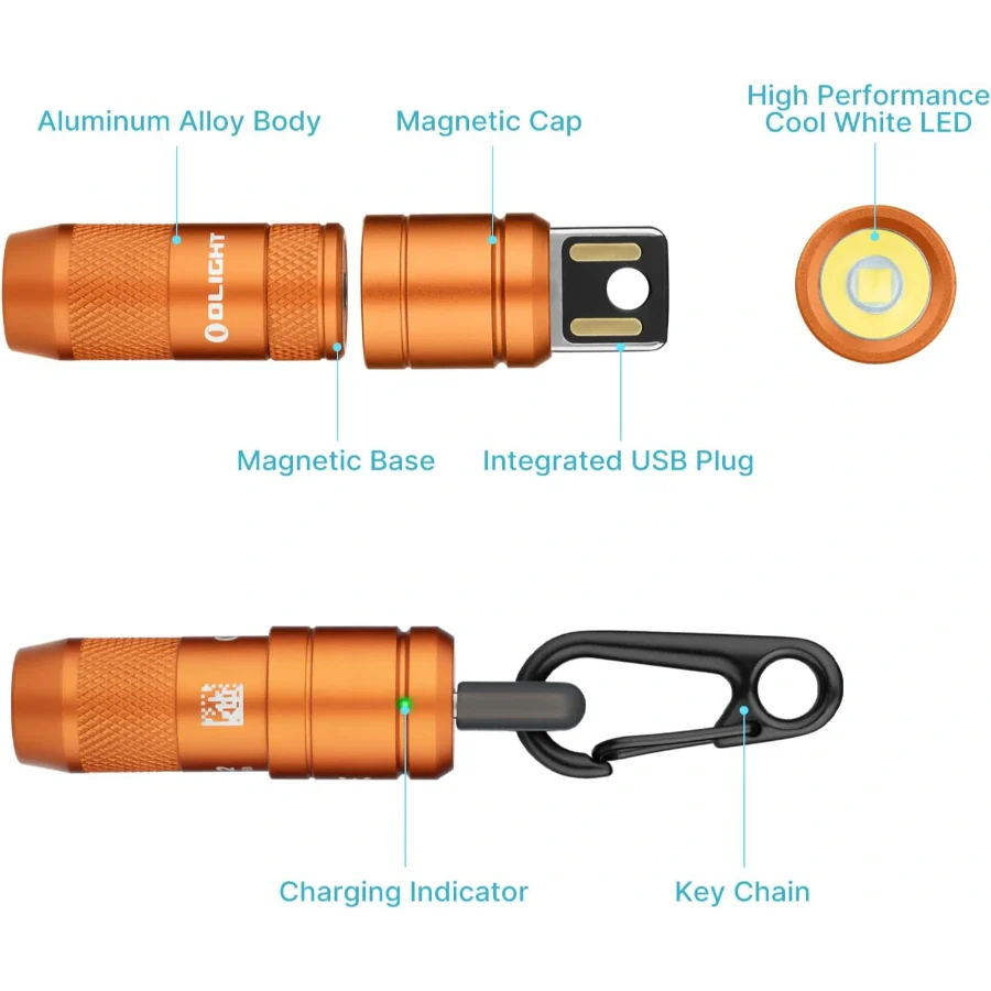 OLIGHT imini 2 Rechargeable Mini Flashlight - Orange