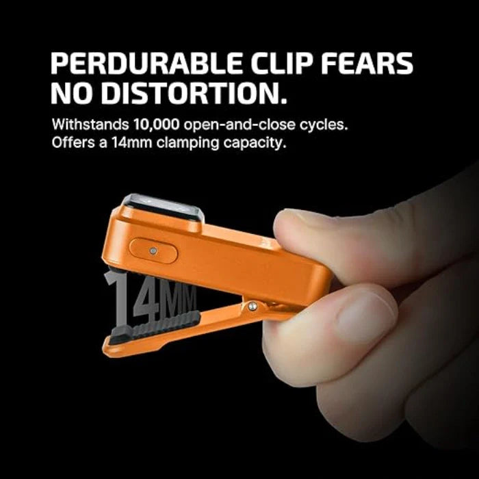 OLIGHT Oclip Clip Light with White and Red Light - Orange