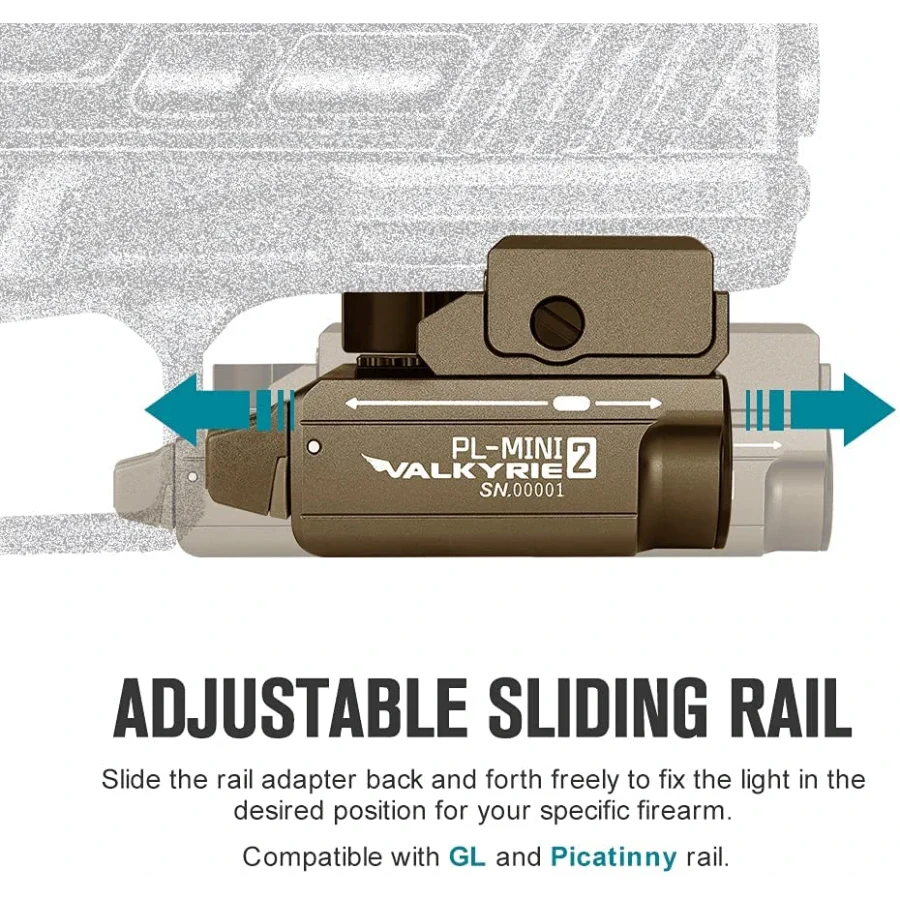 OLIGHT PL-MINI 2 Valkyrie Tactical Light - Desert Tan