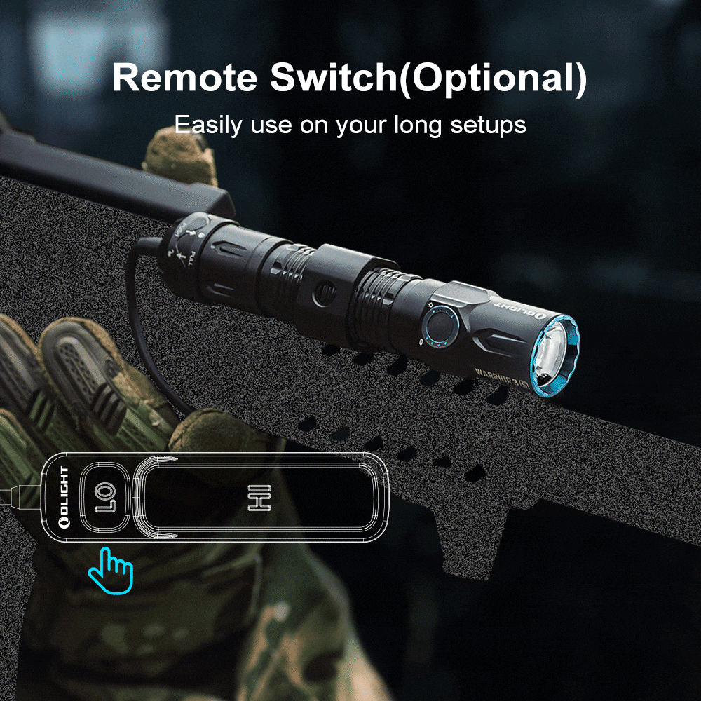 OLIGHT Warrior 3S High Beam Tactical Flashlight - Black