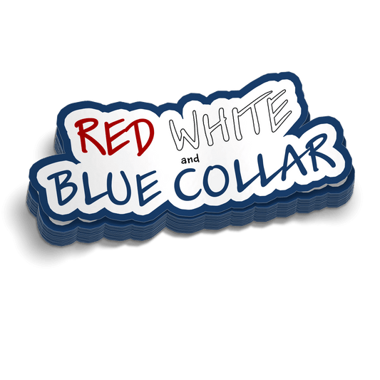 Red White & Blue Collar - Hard Hat Decal
